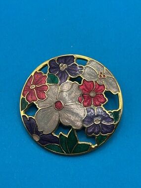 Floral cloissione Brooch